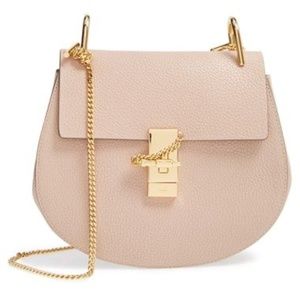 Chloe Grained Lambskin Drew Mini Shoulder Bag